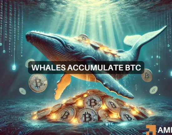 BTC whales accumulate 2814 Bitcoins worth $157.3 million