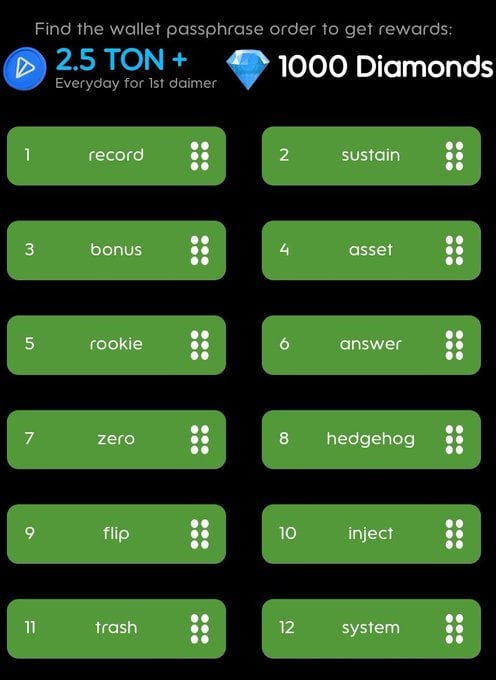 HoldCoin daily combo