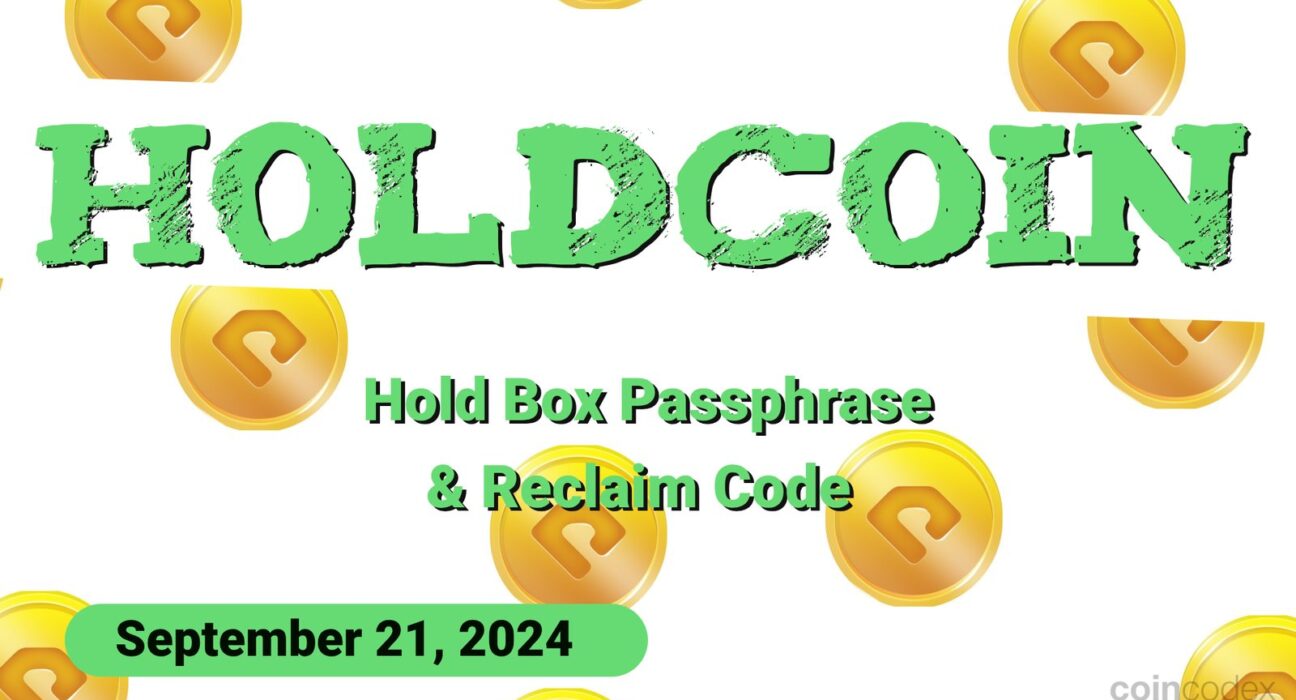 HoldCoin Daily Combo and Reclaim Code for September 21, 2024