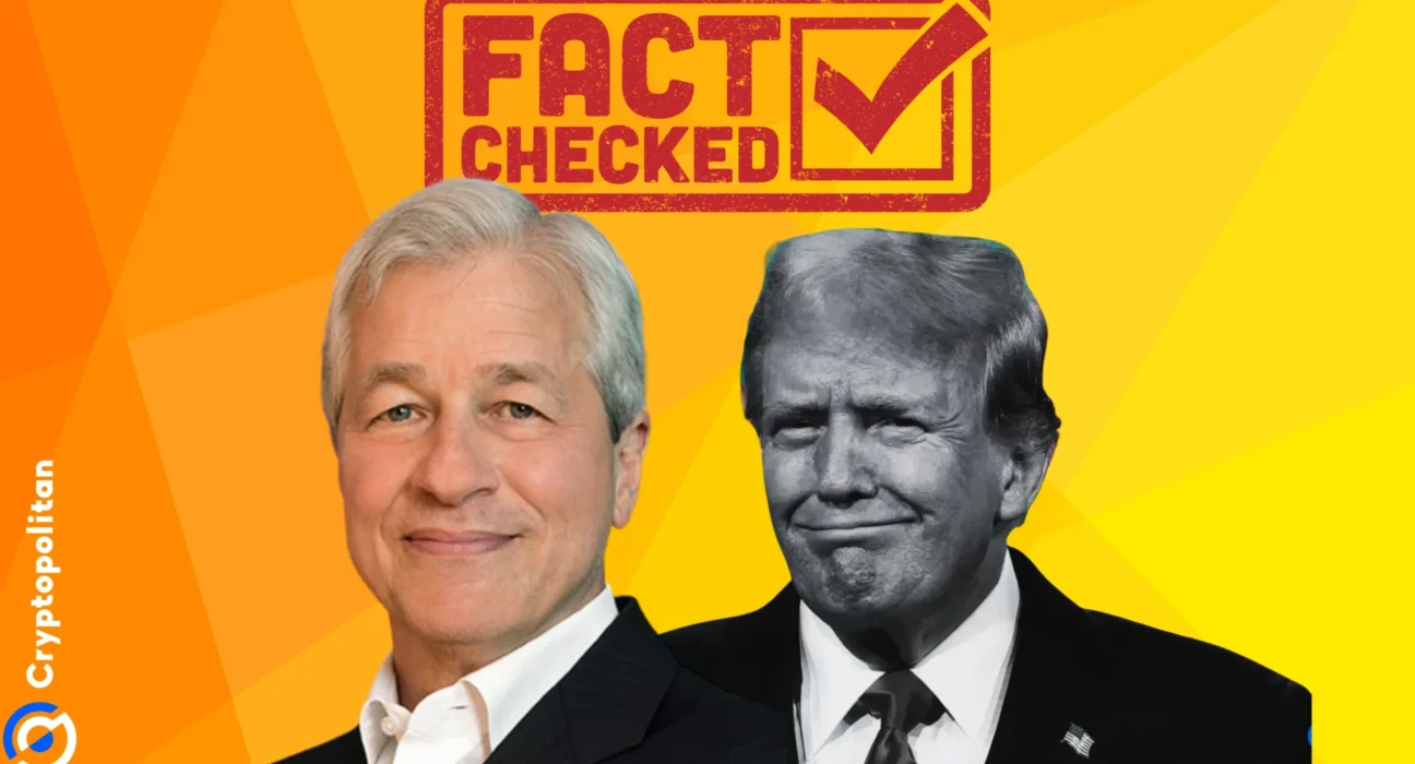 Anti-crypto Jamie Dimon says he actually never endorsed Donald Trump