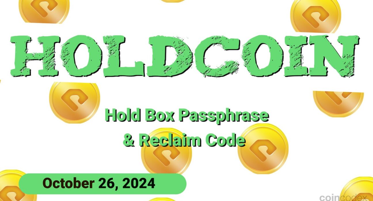 HoldCoin Daily Combo and Reclaim Code for October 26, 2024